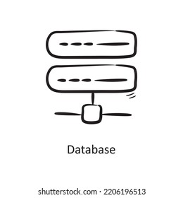 Database Outline Icon Design illustration. Project Management Symbol on White background EPS 10 File