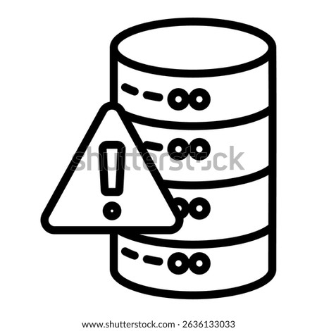 Database outline icon. Simple vector icon design in outline style. Editable vector format