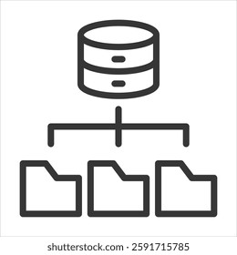 Database Outline Icon Vector Illustration