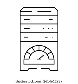database performance line icon vector. database performance sign. isolated contour symbol black illustration