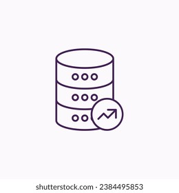 Database Performance and Optimization Icon - Speedometer Symbol for Performance Monitoring and Database Efficiency - Vector Illustration for Data Speed and Performance Metrics
