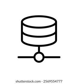 Database point icon Thin vector set