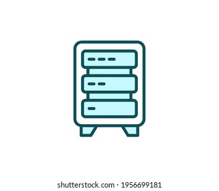 Database premium line icon. Simple high quality pictogram. Modern outline style icons. Stroke vector illustration on a white background. 