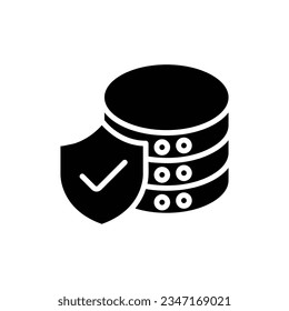 Database Protection Filled Icon Vector Illustration