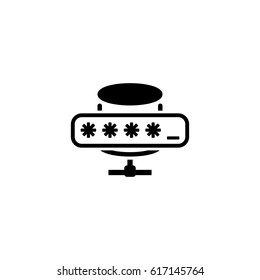 Database Protection Icon. Flat Design. Business Concept Isolated Illustration.