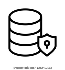 database protection line icon