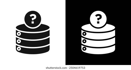 Database query icon Symbol mark in filled style