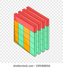 Database query table icon. Cartoon illustration of database query table vector icon for web design