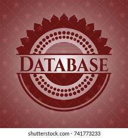 Database realistic red emblem