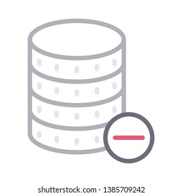 database remove color line icon