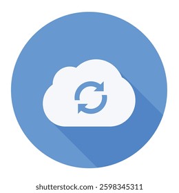 Database restore icon representing recovery, backup, data, system, restore, technology.