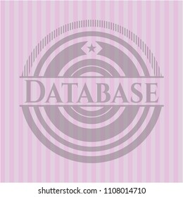 Database retro style pink emblem