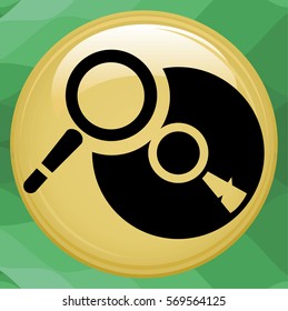 Database search icon in flat color style. Hard disk file server data center find