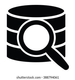 Database search Icon on the white background