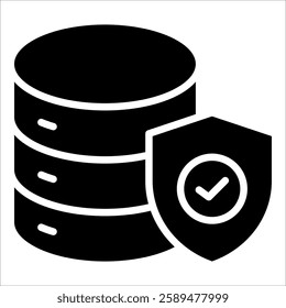 Database Security Icon Element For Design