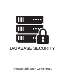 icono de seguridad de base de datos, icono de seguridad