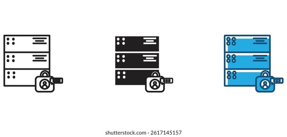 database security, phishing, hacker attack concept. hackers stealing personal data. Icon illustration vector