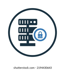 Database, security, protection icon. Simple vector illustration.