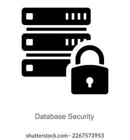 Database Security and safety icon concept