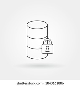 database security single isolated icon with modern line or outline style