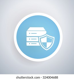 
Database security symbol,blue version,clean vector