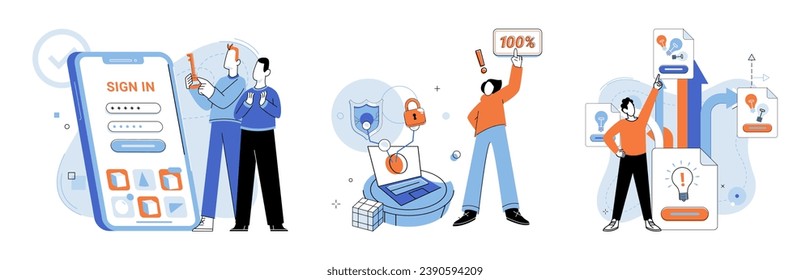 Database security vector illustration. Archive systems play crucial role in ensuring security historical data Protecting databases is fundamental aspect data security practices The archive serves