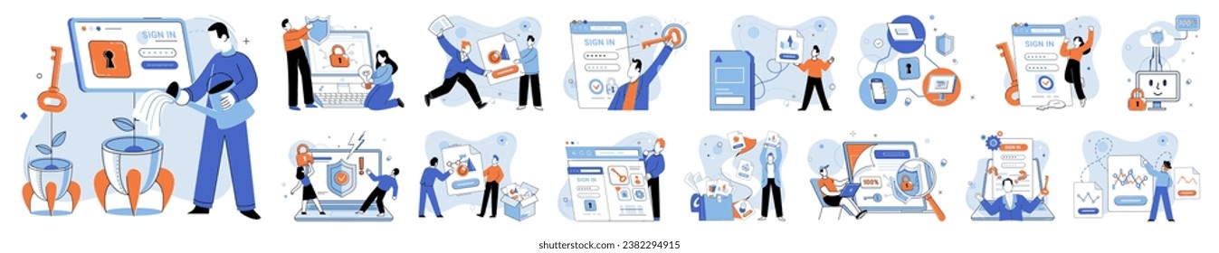Database security vector illustration. Safety measures are implemented to ensure security and integrity databases Advances in technology have revolutionized database security practices Tech