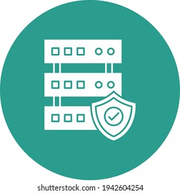 Database, secutiy, server icon vector image. Can also be used for internet security. Suitable for use on web apps, mobile apps and print media.