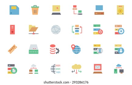 
Database and Server Colored Vector Icons 2

