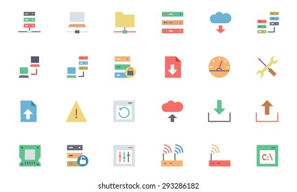 Database and Server Colored Vector Icons 1
