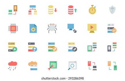 
Database and Server Colored Vector Icons 4
