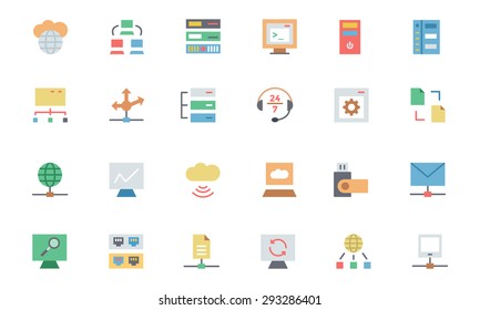 
Database and Server Colored Vector Icons 3
