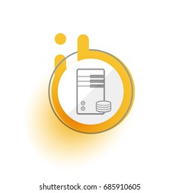 Database server. Colorful icon