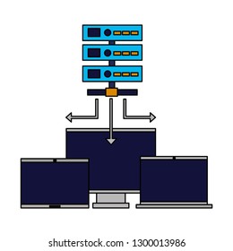 database server computer monitor laptop