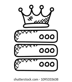 
Database server with crown, king server 
