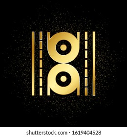 Database, server, data processing gold icon