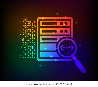 Database server design,abstract rainbow concept,clean vector