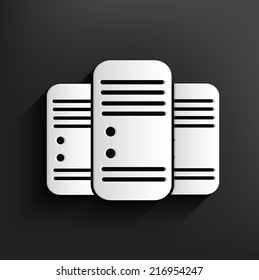 Database server design,Dark version,clean vector