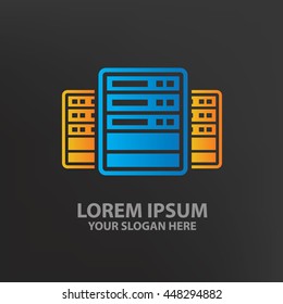 Database server design,logo template,clean vector