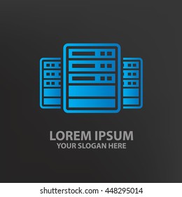 Database server design,logo template,clean vector