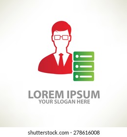 Database server design,logo template,colour concept design,clean vector