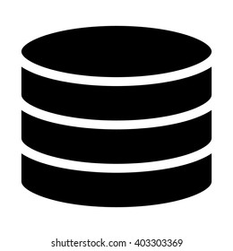 Database server / drum memory flat vector icon for apps and websites