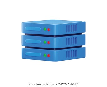 database server icon 3d rendering vector illustration