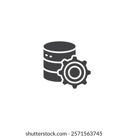 Database server icon flat vector design