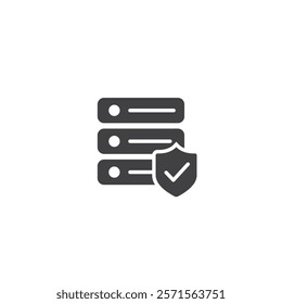 Database server icon flat vector design