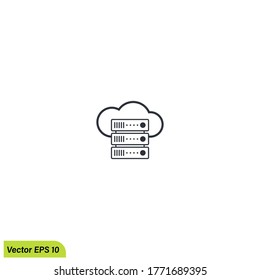 database server icon illustration symbol simple design element logo template