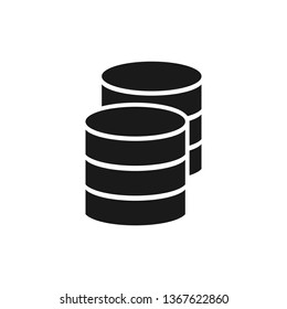 Database / Server Icon Vector Illustration. Modern database icon for perfect mobile and web UI design