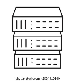 Database server Isolated Vector icon which can easily modify or edit

