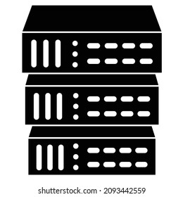 Database server Isolated Vector icon which can easily modify or edit


