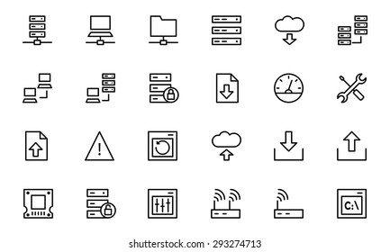 
Database and Server Line Vector Icons 1
